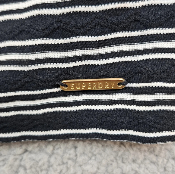 Superdry Black & White Striped Miami Stretch BodyCon Tank Dress sz 8. Summer - Picture 5 of 11